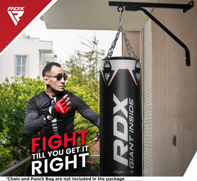Rdx حامل حائط RDX، كيس ملاكمة 16 قياس بار حديد ثقيل، تثبيتات فولاذية D-Shackle، تدريب ملاكمة MMA وكيوكوشن ومواي تاي، لياقة بدنية خارجية وصالة رياضية منزلية - Image 3